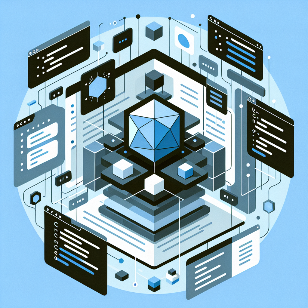 Ilustración técnica para: Implementación de Micro Frontends: Descomponiendo Aplicaciones Web Modernas