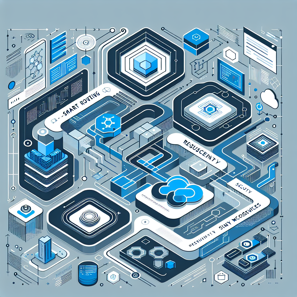 Ilustración técnica para: Spring Cloud Gateway: Implementación de enrutamiento inteligente para microservicios seguros usando Resilience4j