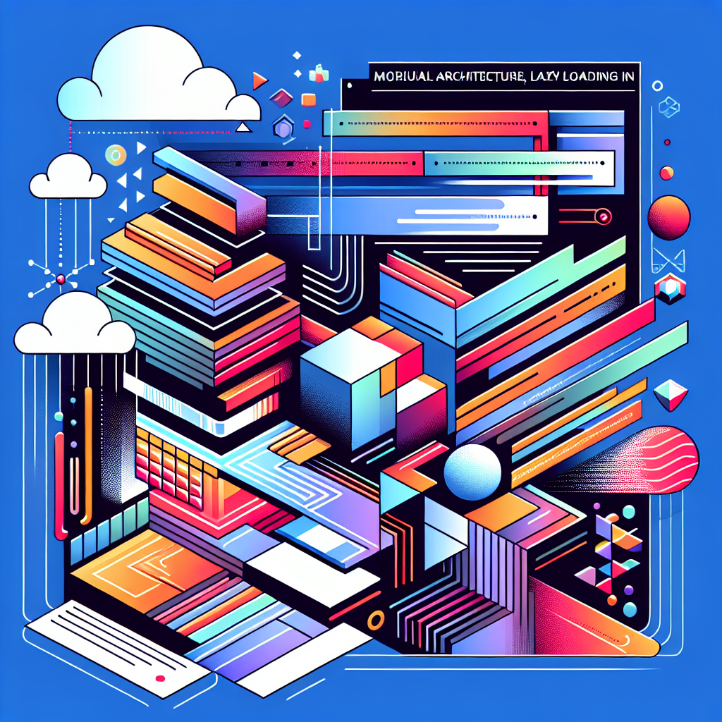 Ilustración técnica para: Potencia tu Modularidad con Angular: Implementación Efectiva de Arquitectura Modular y Lazy Loading