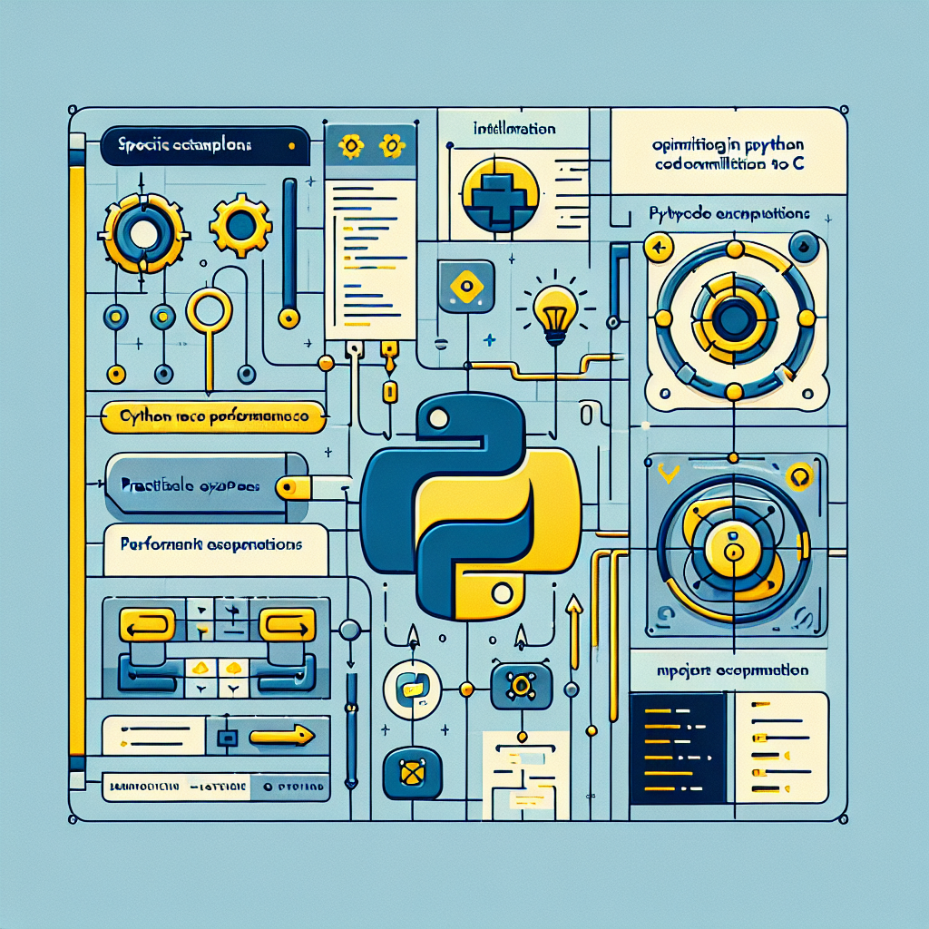 Ilustración técnica para: Cómo usar Extensiones Cython para Optimizar el Rendimiento en Proyectos de IA con Python