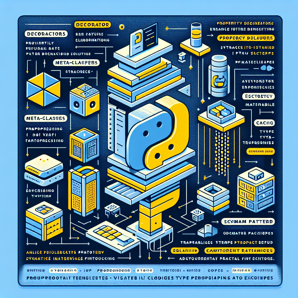 Ilustración técnica para: Optimizando el Feature Engineering en IA con Property Decorators en Python