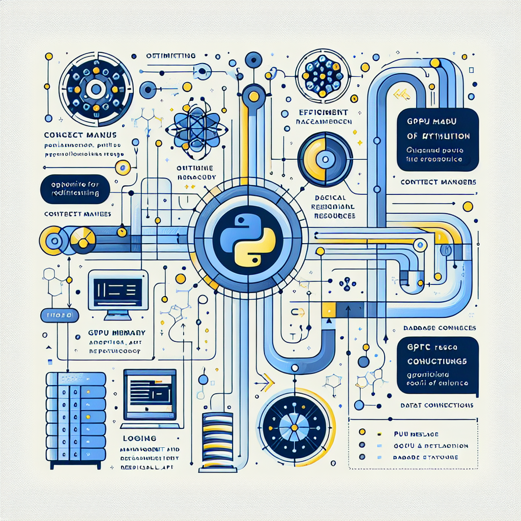 Ilustración técnica para: Context Managers en Python para Gestión Eficiente de Recursos en Entrenamiento de Modelos de IA