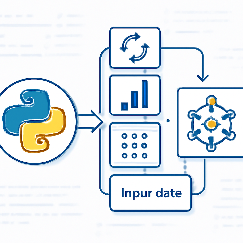 Ilustración técnica para: Optimización avanzada del preprocesamiento en IA con el Strategy Pattern en Python