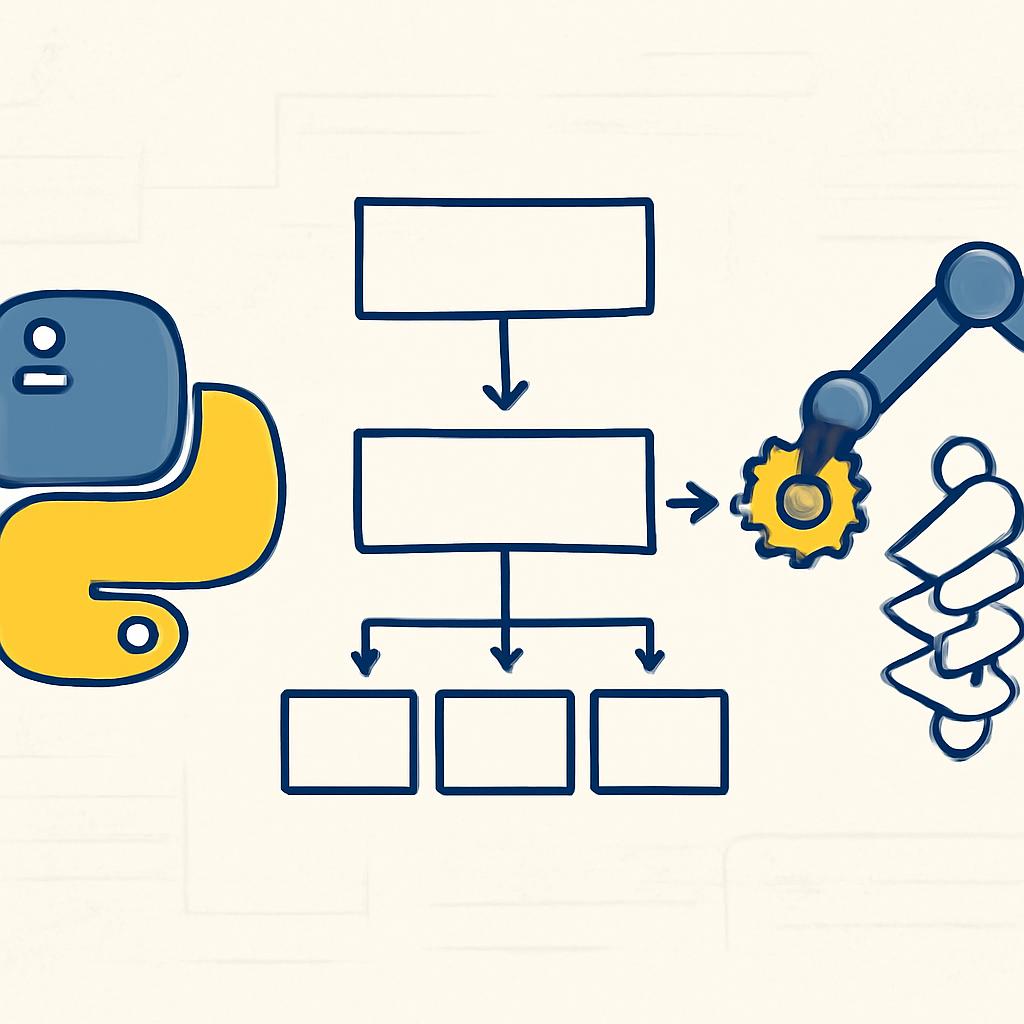 Ilustración técnica para: Cómo implementar el Builder Pattern en Python para configuraciones modulares y escalables en IA