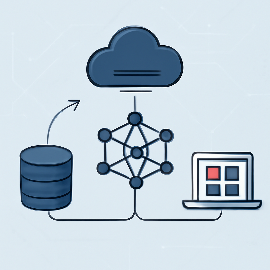 Ilustración técnica para: Bases de Datos Vectoriales en IA: Arquitectura Interna y Aplicaciones Prácticas con Pinecone y Milvus