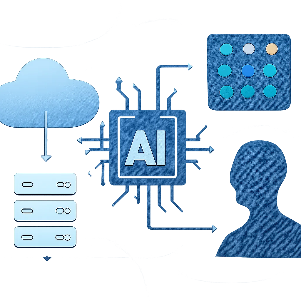 Ilustración técnica para: Bases de Datos Vectoriales para IA: Arquitectura, Implementación y Casos de Uso en Búsqueda Semántica