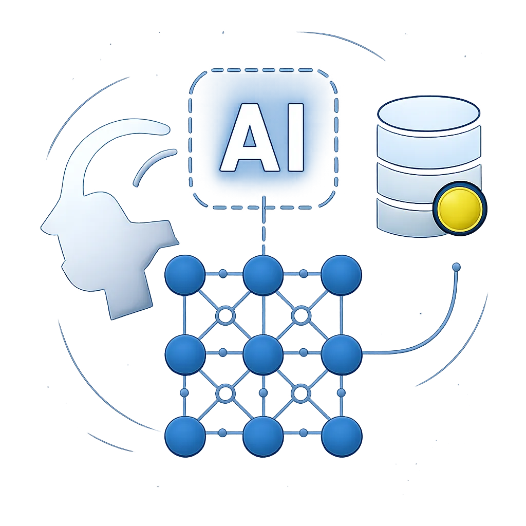 Ilustración técnica para: Bases de Datos Vectoriales en IA: Arquitectura Interna y Casos de Uso Prácticos con Pinecone y Milvus
