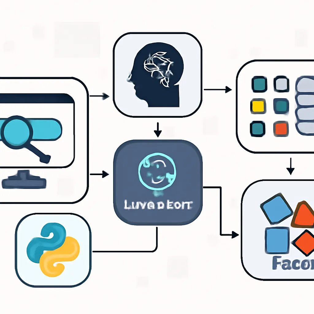 Ilustración técnica para: Guía Completa para Construir un Sistema de Búsqueda Semántica con LangChain y FAISS en Python
