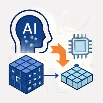 Ilustración técnica para: Introducción a la Cuantización de Modelos de IA: Técnicas y Beneficios para la Optimización de Inferencia