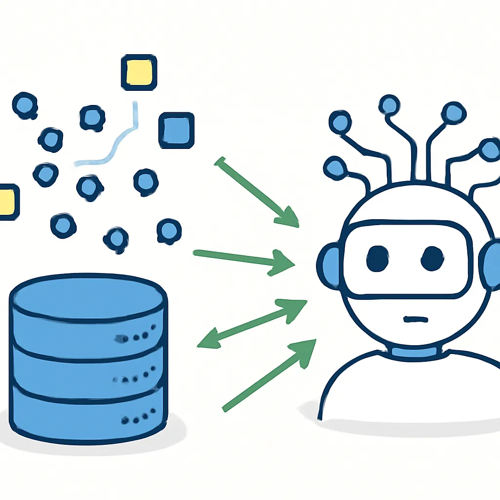 Ilustración técnica para: Introducción a las Bases de Datos Vectoriales para Proyectos de Inteligencia Artificial